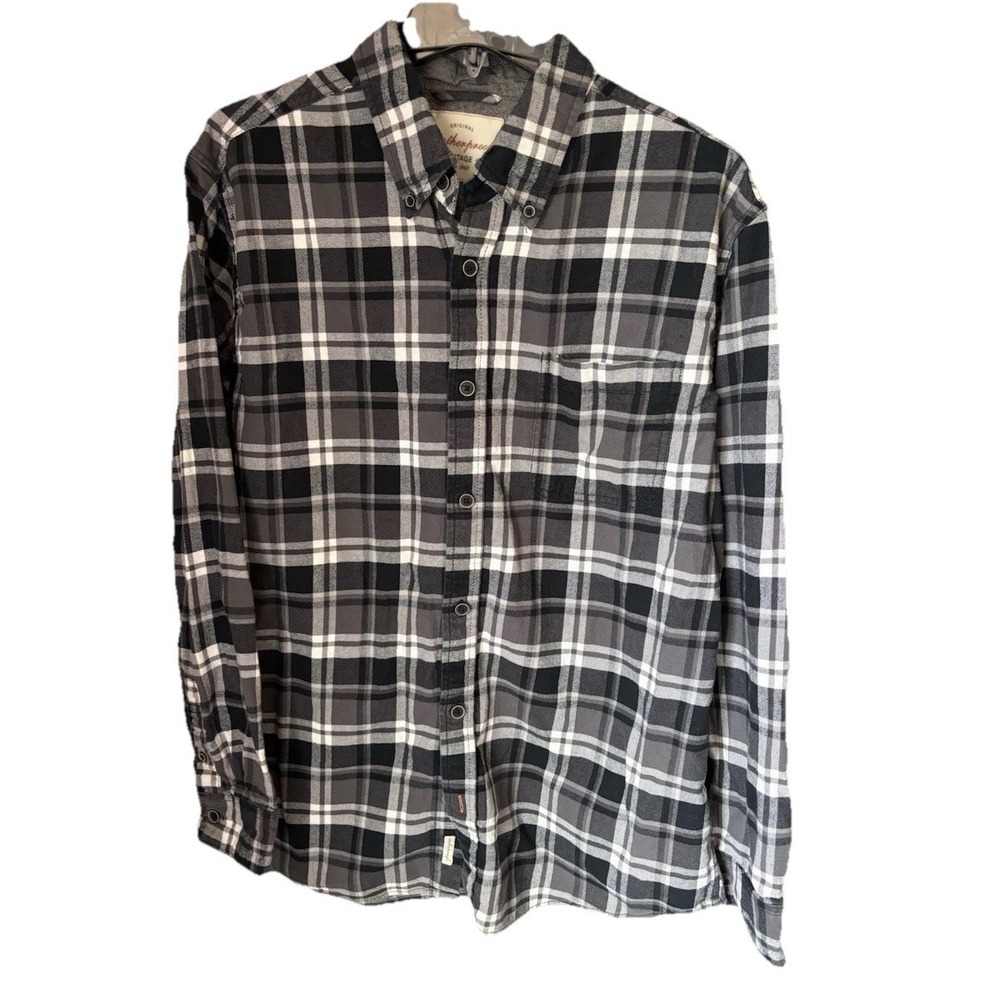 Weatherproof Vintage‎ Button-Up Flannel Shirt Adult Womens XL Plaid Gorpcore